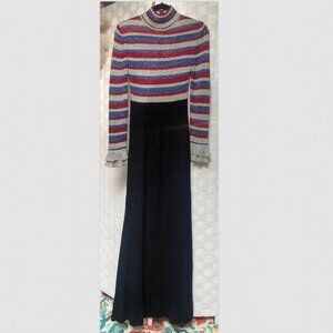 Vintage International Boutique Long Sparkle Knit Maxi Dress Hong Kong S TALL